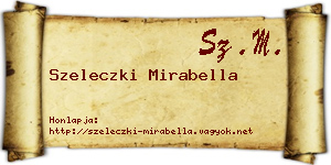 Szeleczki Mirabella névjegykártya